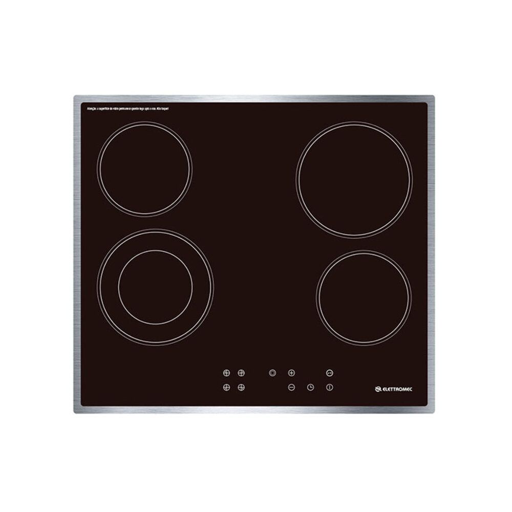 Cooktop Vitrocerâmico Elettromec 4 Zonas Black 60cm - 220V